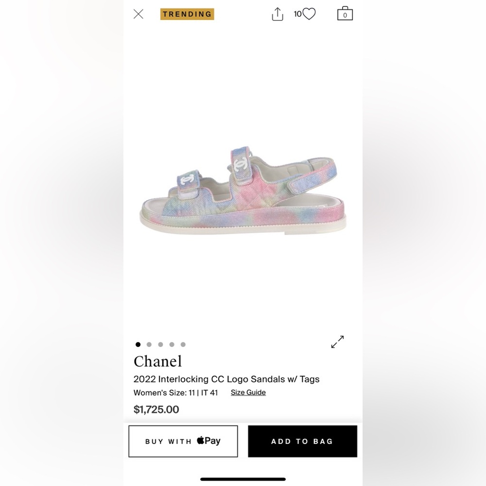 CHANEL Pastel Strappy Sandals